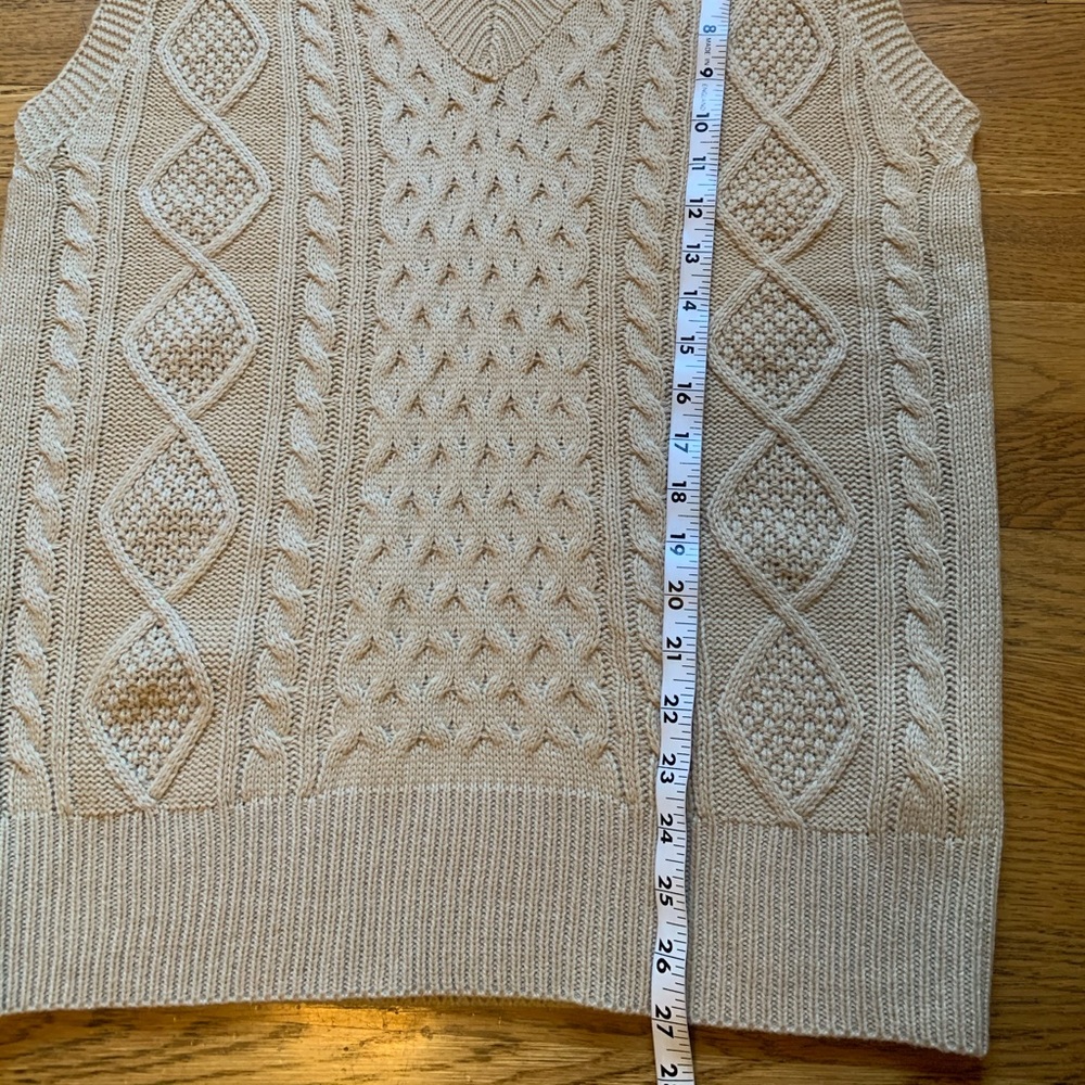 V neck long line knitted vest size M - Picture 11 of 12